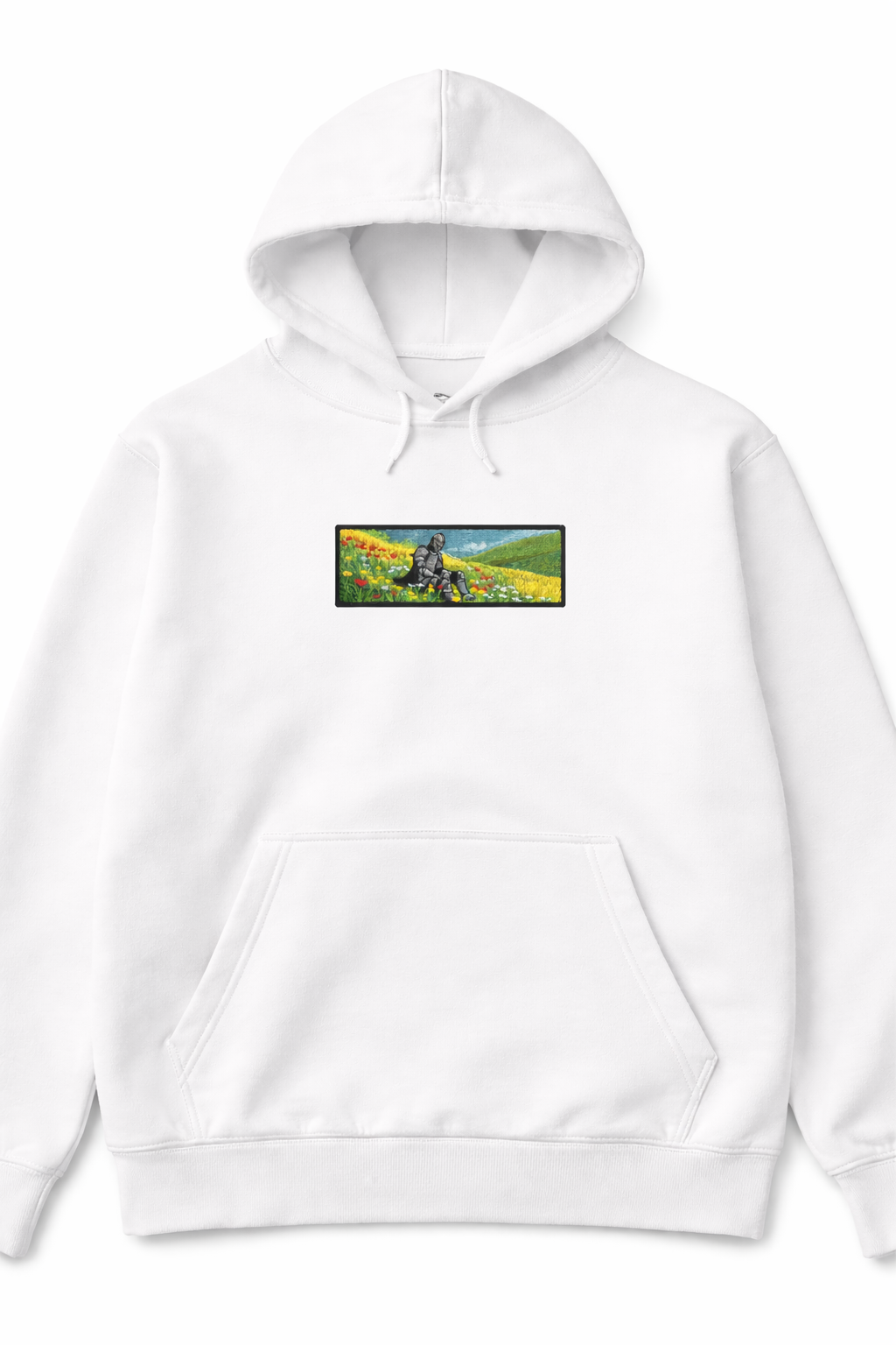 Resting Knight – Landscape Embroidered Unisex Hoodie