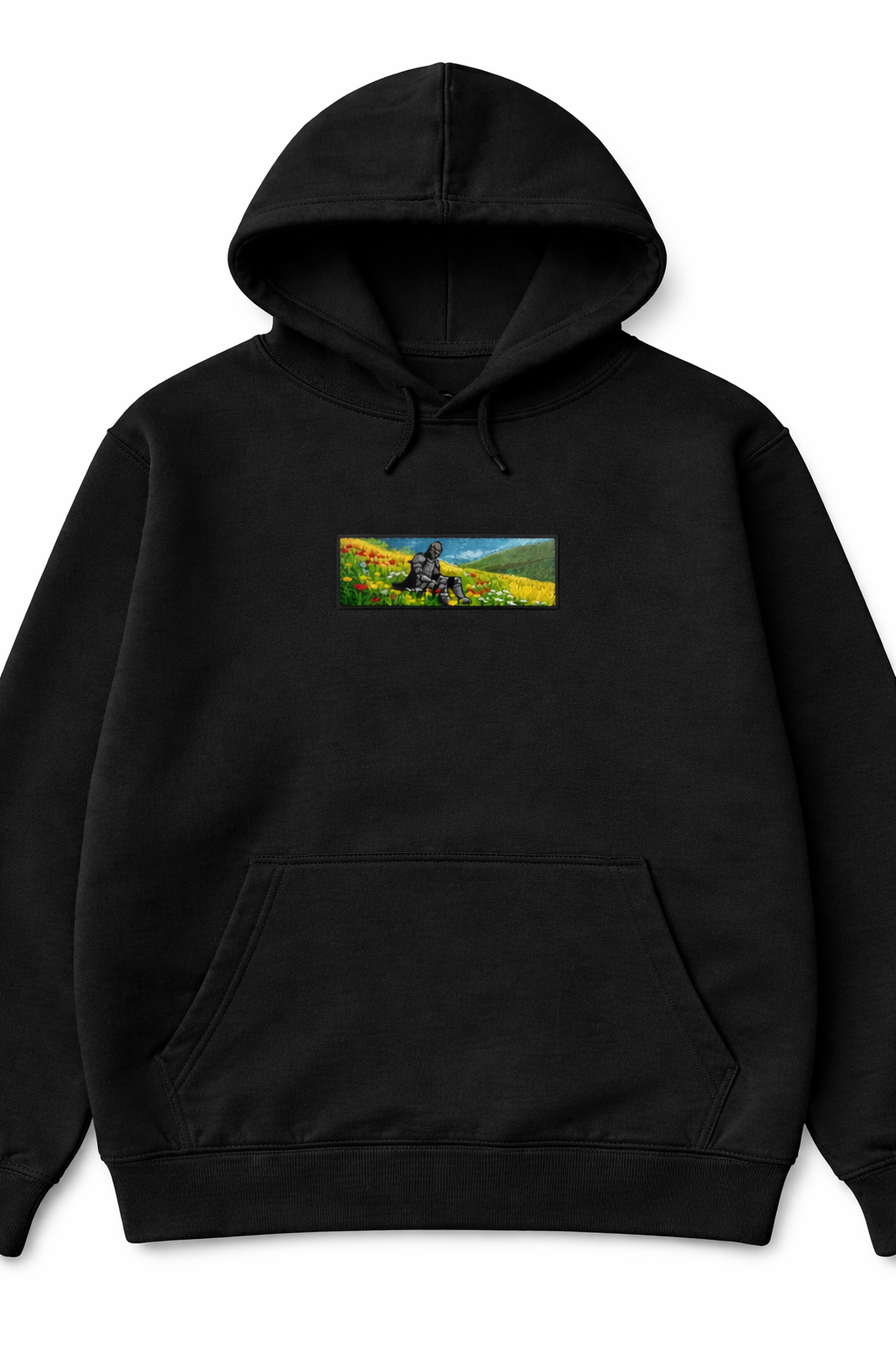 Resting Knight – Landscape Embroidered Unisex Hoodie